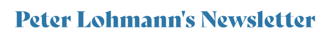 Peter Lohmann_s Newsletter should also be on main page